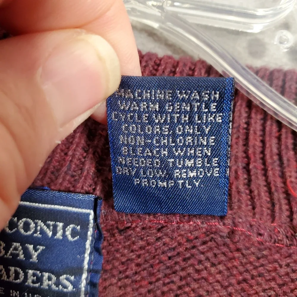 Vintage Peconic Bay Traders Cardigan Mens L Fair Isle Zip Front Nordic Ski Lodge